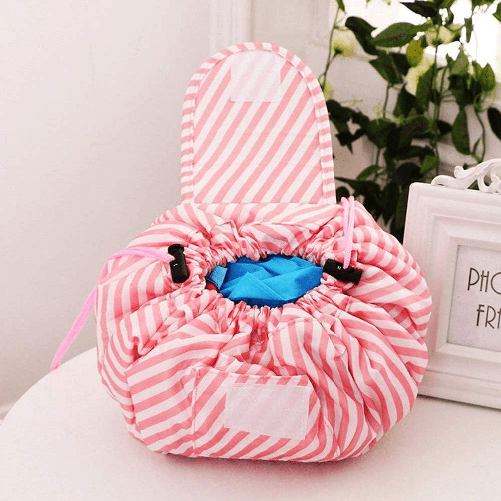 Trousse de maquillage - WomenCosmeticBag™ - Rayure Rose - Beauté à toi